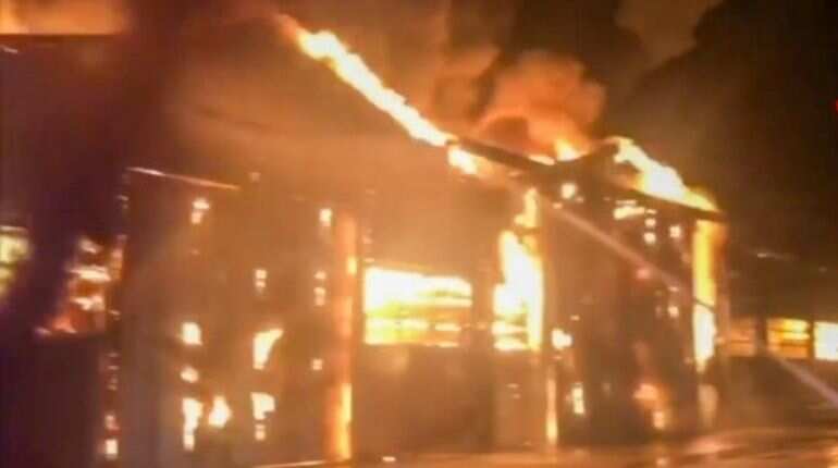 Explosions spark huge fire in Italian port, no casualties