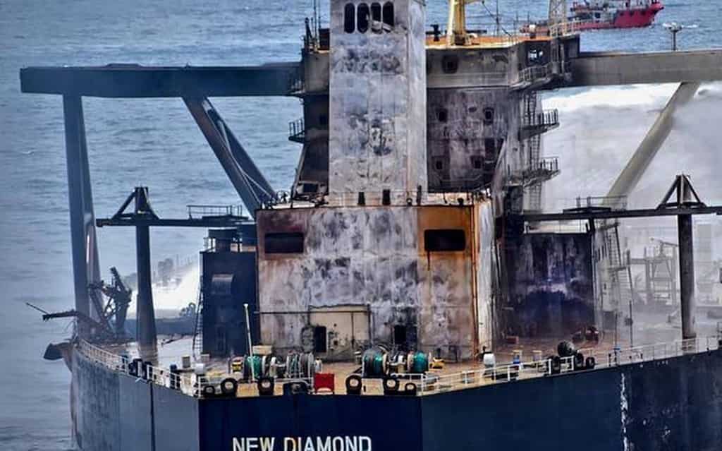 Sri Lanka court summons captain of oil tanker that caught fire