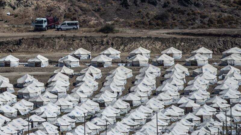 Police move refugees to new Lesbos camp after Moria fire