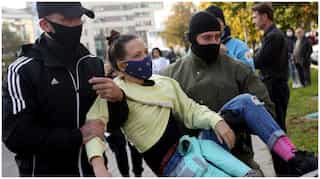 Hundreds of women detained by Belarus police during protests in Minsk