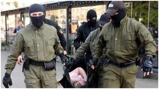 Belarusian authorities bring military trucks to thwart planned protest