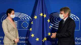 Belarus opposition leader urges European Union to approve sanctions on corrupt officials