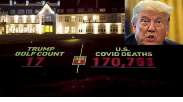 'Who the hell wants to play golf?' Trump's Turnberry resort counts COVID-19 deaths in US