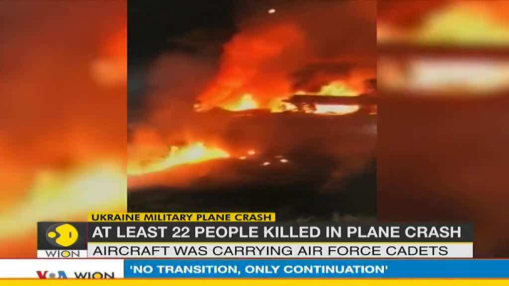 At least 22 dead as military plane crashes in Ukraine