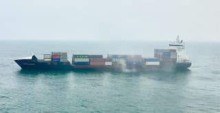 Coast Guard vessels douse fire on container ship X-Press Godavari, ship being escorted to Kolkata