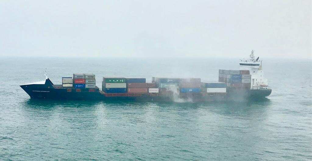 Coast Guard vessels douse fire on container ship X-Press Godavari, ship being escorted to Kolkata