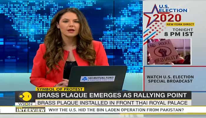 Brass plaque emerges as rallying point in Thailand