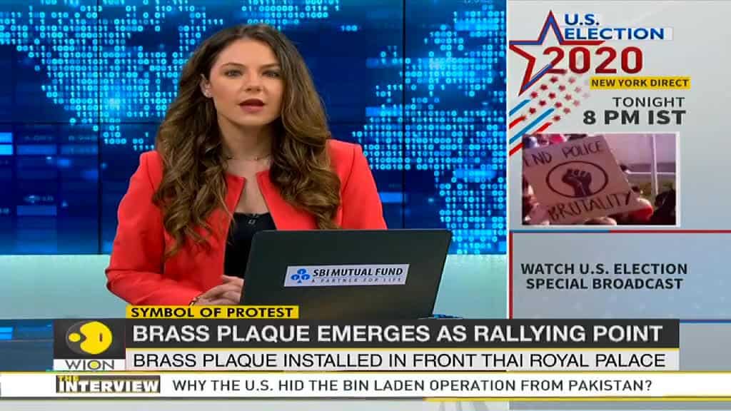 Brass plaque emerges as rallying point in Thailand