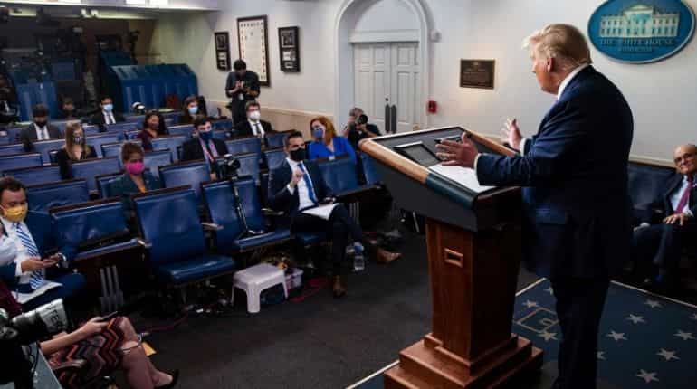 Donald Trump with Reporters