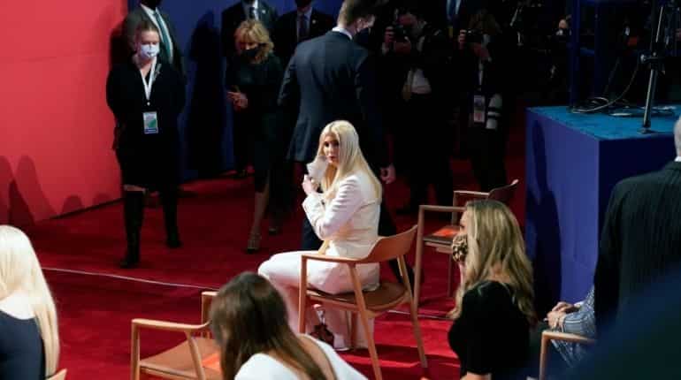 Ivanka takes a break with dad on show