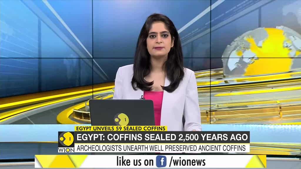 Egypt unveils 59 archaeologists unearth well preserved ancient coffins