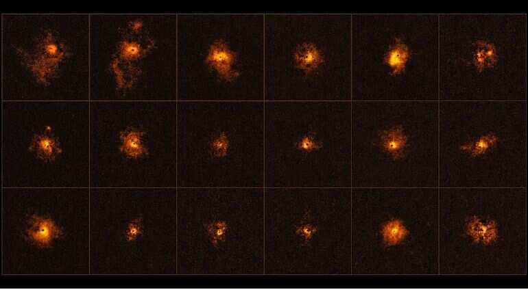 At the edge of time, a litter of galactic puppies