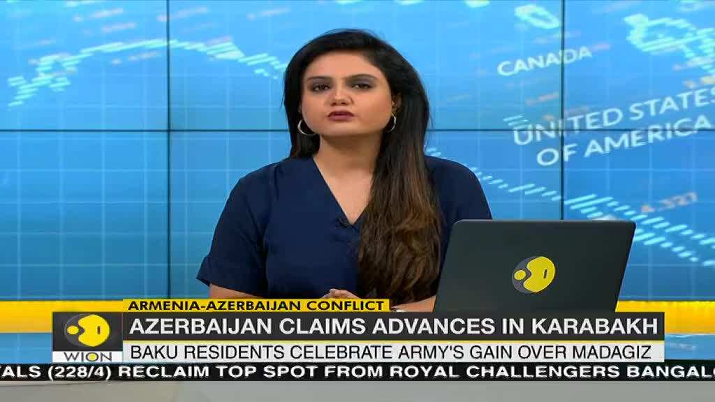Baku residents celebrate army's gain over Madagiz; Armenia- Azerbaijan Conflict