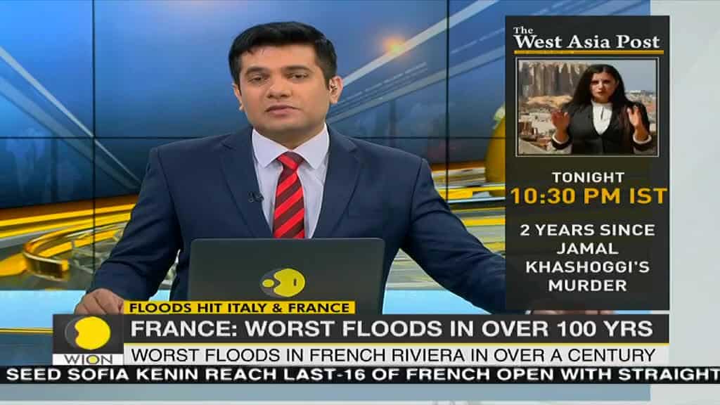At least two killed and 25 missing in Italy and France floods