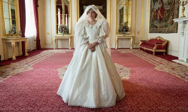 'The Crown' reveals first look of Emma Corrin as Princess Diana in her iconic wedding dress