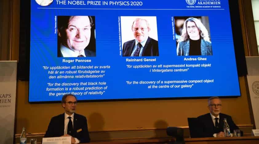 Trio awarded Nobel Physics Prize for research into black holes Trio awarded Nobel Physics Prize for research into black holes