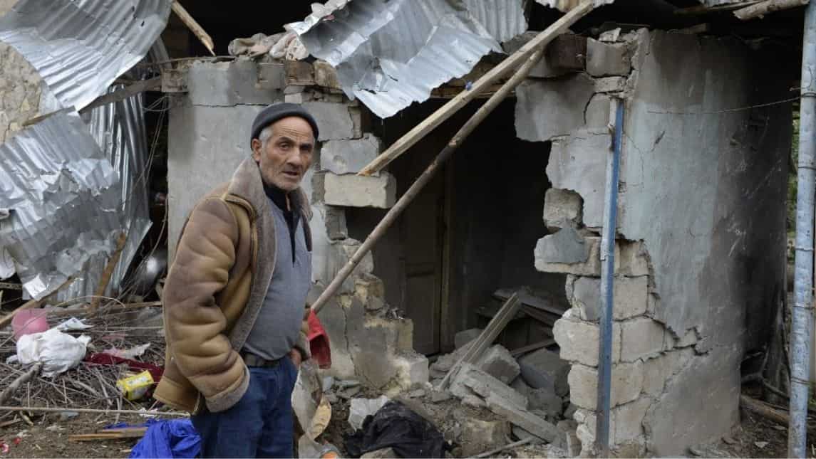 Houses damaged