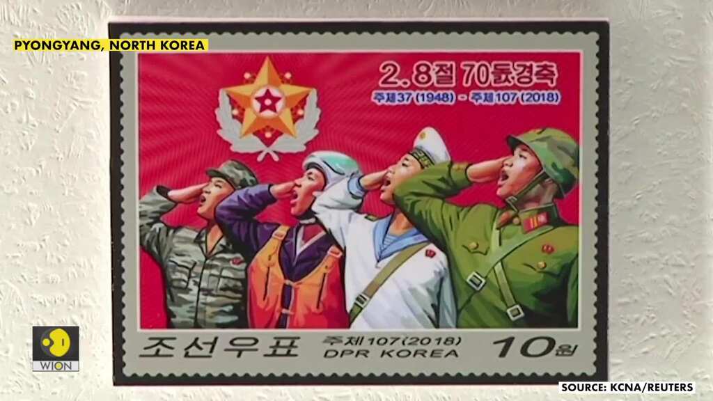North Korea holds stamp exhibition and light show to mark party anniversary