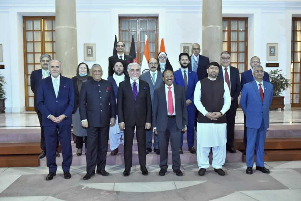 In first big engagement in Delhi, Dr Abdullah meets NSA Doval, briefs him about intra-Afghan talks