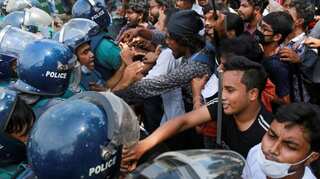 Hundreds protest, clash with police over gangrape in Bangladesh