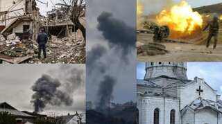 Armenia says historic cathedral in Nagorno-Karabakh hit as fighting continues with Azerbaijan forces