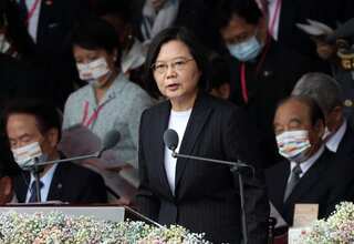 In National Day address, Taiwan president calls for dialogue with China