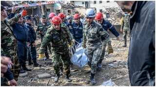 Rocket destroys residential building in Azerbaijan's Ganja city, 5 dead
