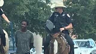 Black man led on a rope by police sues US city for $1 million