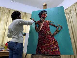 Cut from the same cloth, Nigerian waste fabric becomes art