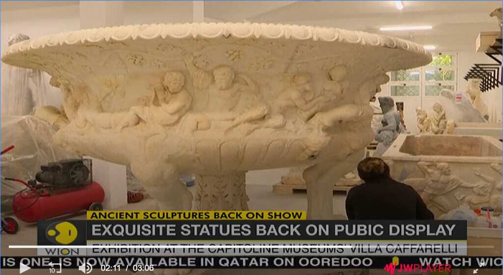 Exquisite statues back on public display in Rome