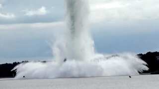 World War II biggest bomb explodes underwater during attempt to defuse it