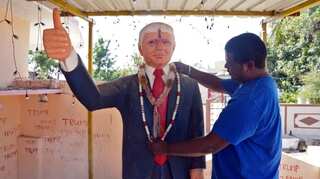 From rural India, he worshipped Trump and built a shrine