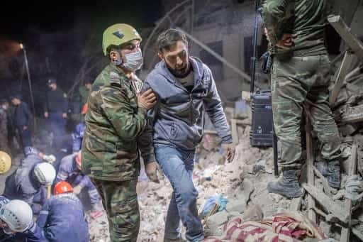 Nagorno-Karabakh fighting: Missile hits Azerbaijan city, several dead