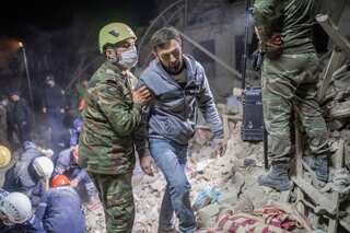 Nagorno-Karabakh fighting: Missile hits Azerbaijan city, several dead