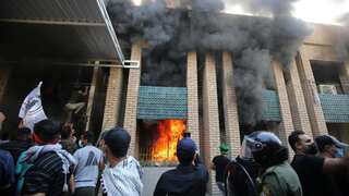 Pro-Iran protesters torch Kurd party offices in Baghdad