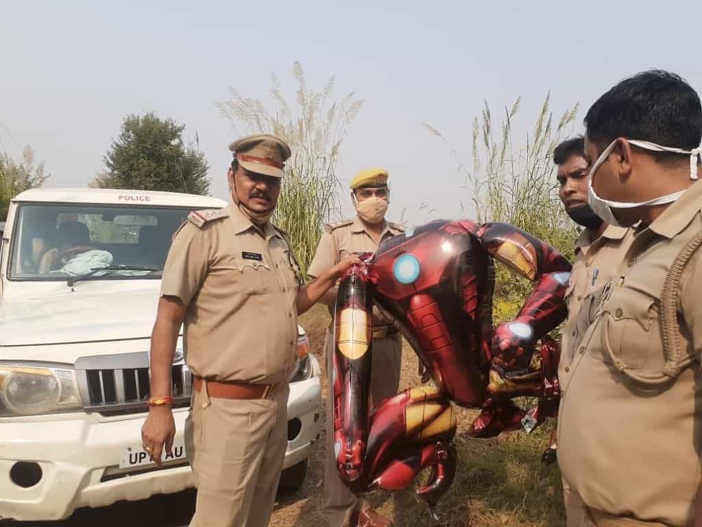 'Ironman' shaped balloon spotted in sky in Uttar Pradesh 'Ironman' shaped balloon spotted in sky in Uttar Pradesh