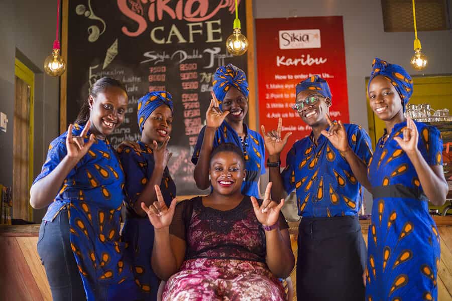 Uganda's unique new cafe smashes all stereo types against the hearing impaired