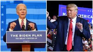 Trump and Biden sprint across US battleground states two days before election