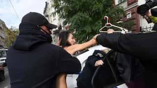 Ukraine activist in nude protest against Polish abortion ban