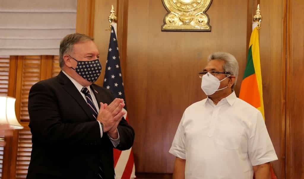Pompeo says China has brought bad deals and lawlessness to Sri Lanka