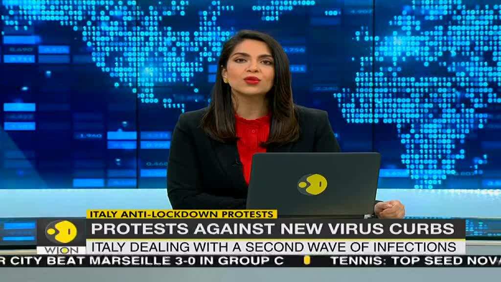 Protests in Italy against new coronavirus curbs