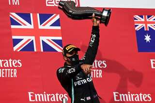 Lewis Hamilton wins in Imola as Mercedes claim record 7th straight constructors' title