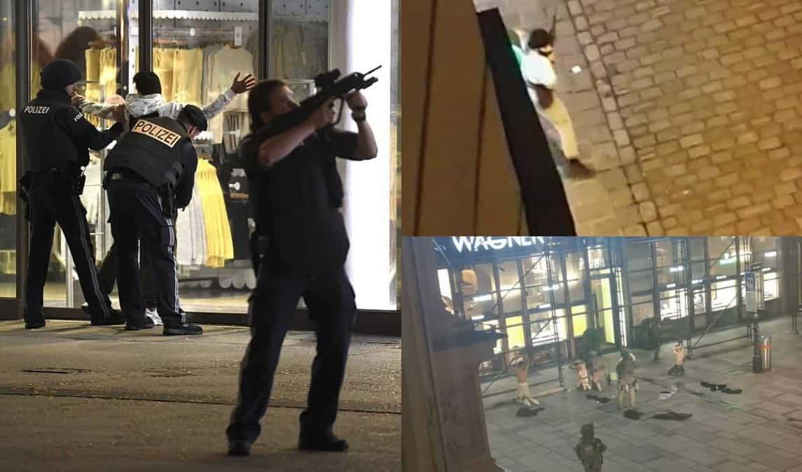 Watch: CCTV, witness footage show terrorist suspect open fire in Vienna