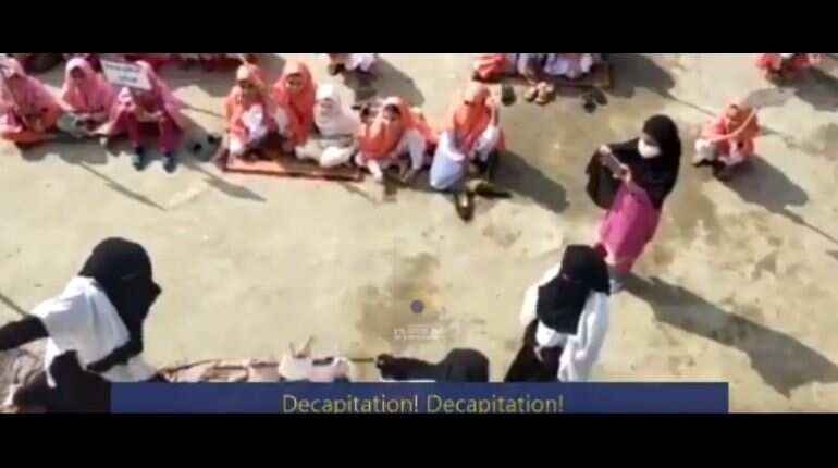 Watch| Pakistan teaches young girls beheading to take vengeance on France