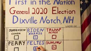 Village in New Hampshire unanimously votes for Biden as US gets its first 2020 election results