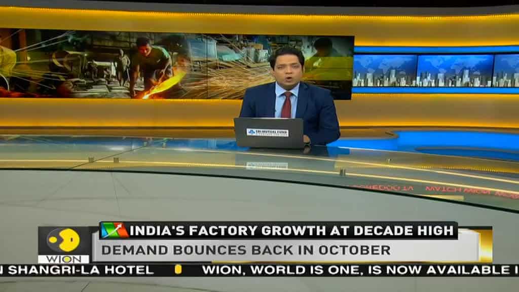 India's October factory growth at decade high