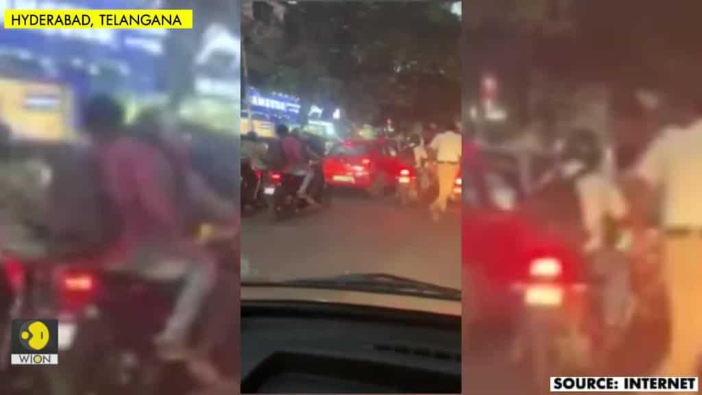 Watch: Hyderabad traffic constable runs for 2 kilometers to clear traffic jam for an ambulance