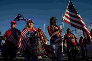 In a year of protest cries, now it’s ‘count every vote!’ and ‘stop the steal!’