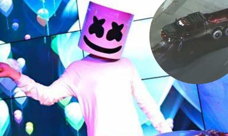DJ Marshmello's custom truck stolen for a fun ride, crashes during a police chase