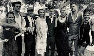 Liam Hemsworth & girlfriend Gabriella Brooks are all smiles in a new family photo